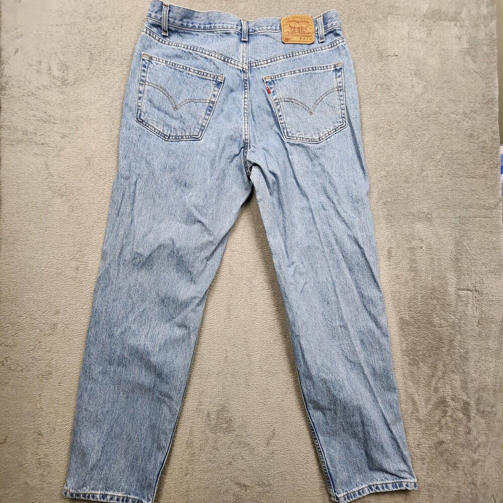 Levis Mens 38x32 550 Jeans Vintage Y2K Relaxed Fit Light Wash Denim Pants - Picture 6 of 12